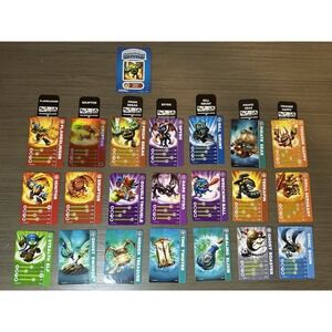 Skylanders Spyro's Adventure Lot- 21 Trading Cards, 7 Character Codes, 1 Sticker